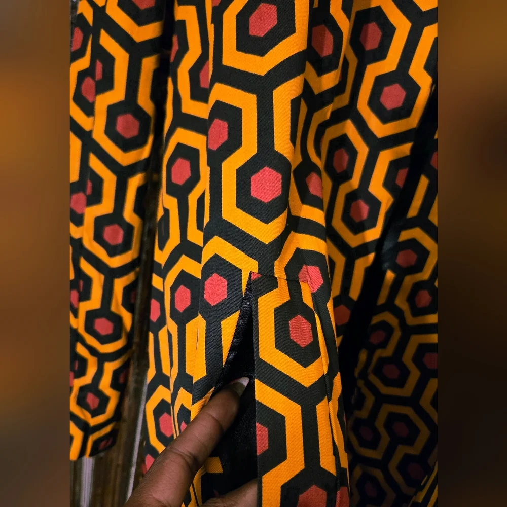 NWT PinUp Couture Hotel Hexagon Print Car Coat - Picture 7 of 9